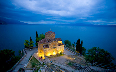 Church of St John overlooking Lake Ohrid in Ohrid, Macedonia. Flickr:Mike Norton