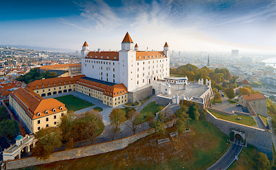 Castle in Bratislava, Slovakia along the Danube River bike tour. ©TO
