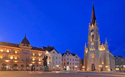 Neo-Gothic Cathedral in Novi Sad, Serbia along the Danube River. ©TO