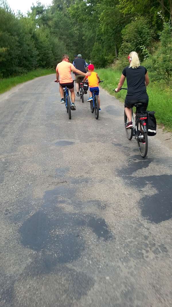 Our youngest rider gets a helping hand