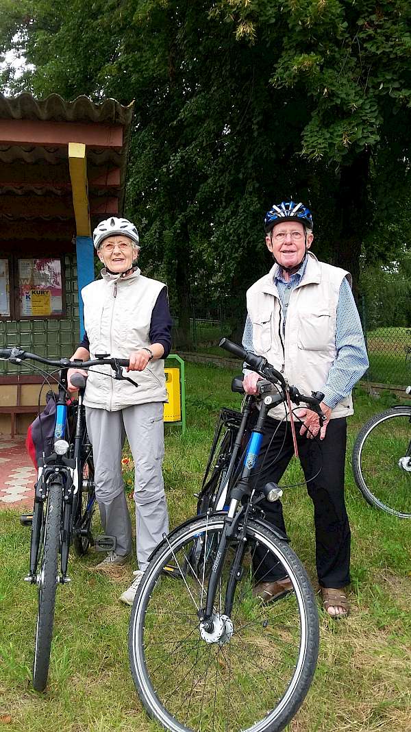 The oldest cyclists on our tour
