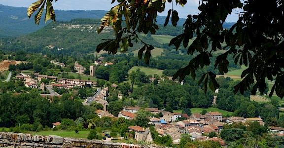 Hilltop view of Cordes-sur-Ciel, department Tarn, France. Flickr:Stephane Goldstein