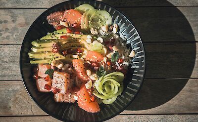 Fish and vegetable dish, France. Unsplash:Tom Morel