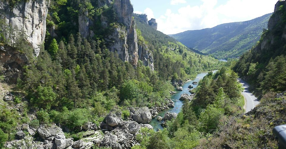 Rocky river in Gorges du Tarn Causses, France. Unsplash:Alexis Ribeyre