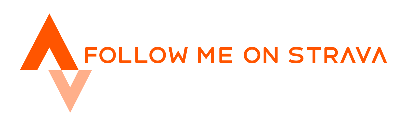 An icon featuring the Strava logo with the text "Follow me on Strava" in orange.