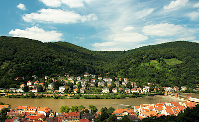 Heidelberg at the confluence of the Mainz and Neckar Rivers, Germany. Photo via Flickr:Dmytrok