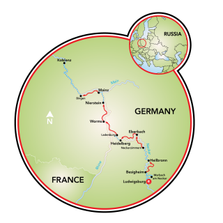 Ludwigsburg to Koblenz Map
