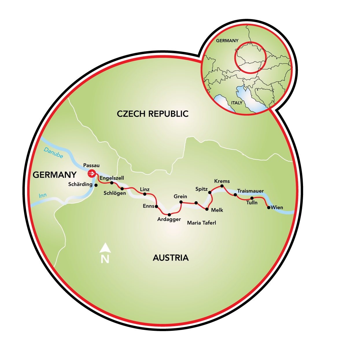storage Divert Justice Danube Bike Path - Passau to Vienna Bike Tour - Austria - Germany | Tripsite