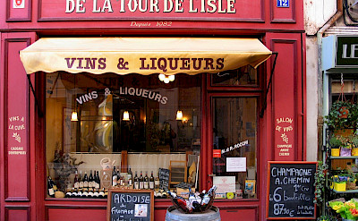 Wines for sale in Burgundy, a major wine-producing region of France.