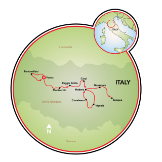 Flavors of Italy: The very best of Emilia Romagna Map