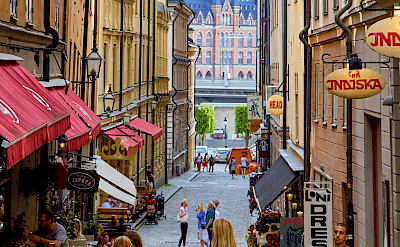 Bike break for shopping in Stockholm, Sweden. Flickr:Pedro Szekely