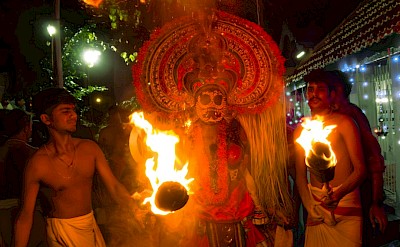 Fire show in Kochi, Kerala bike tour, India. Unsplash@Sleeba Thomas