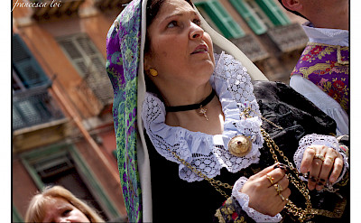 Local costumes & traditions mark the Feast of Sant'Efis in Cagliari, Sardinia, Italy. Photo via Flickr:usadifranci