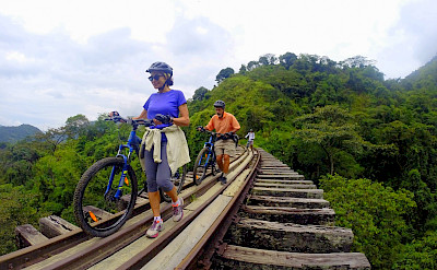 Riding the bike in Amaga, Colombia.
