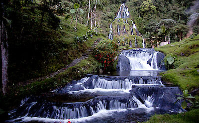 Waterfalls at Santa Rosa de Cabal in Risaralda, Colombia. Flickr:Triángulo del Café Travel