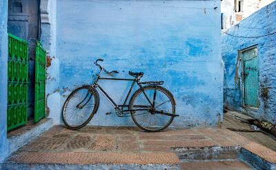 Bike in the Blue City of Jodhpur. Unsplash@Curated Lifestyle