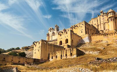 Blue skies above the Amber Fort, Jaipur. Unsplash@Getty Images