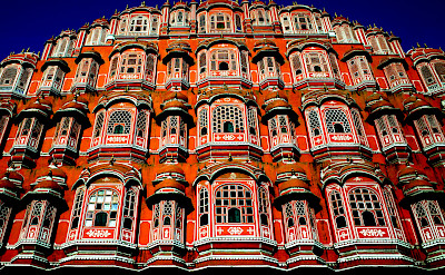 Palace of Winds or Hawa Mahal in Jaipur, Rajasthan, India. Photo via Flickr:Travis Wise