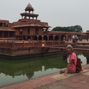 Sitting near the water by ​​​​​​​Fatehpur Sikri