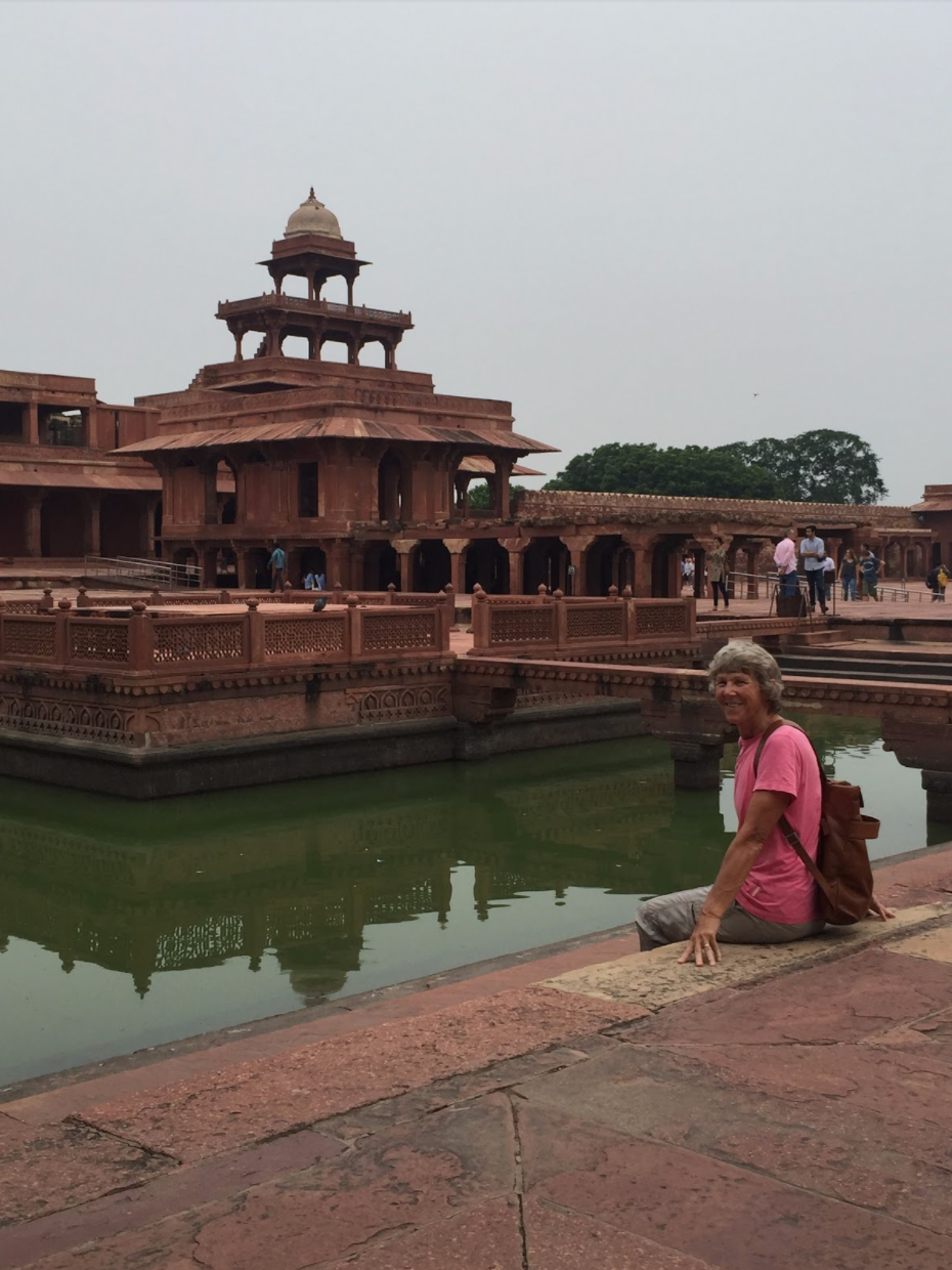 Sitting near the water by ​​​​​​​Fatehpur Sikri