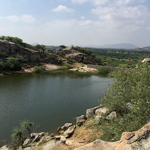 Overlooking reservoir