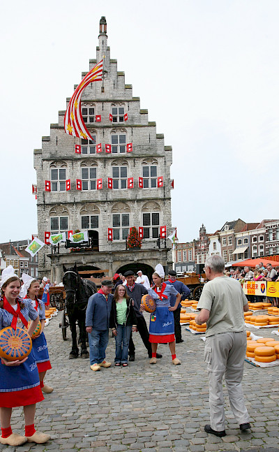 Cheese market in Gouda, South Holland, the Netherlands. Photo via Flickr:bert knottenbeld