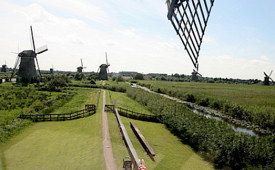 View from a windmill in Kinderdijk, South Holland, the Netherlands. Photo via Flickr:bertknot