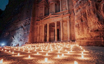 Lights outside Petra, Jordan. Unsplash@Filippo Cesarini