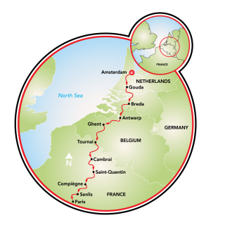 Amsterdam to Paris Map