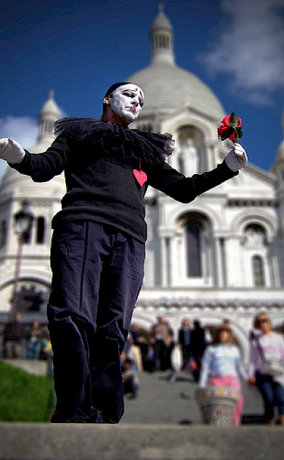 Mime in Montmartre, Paris, France. Flickr:Moyan Brenn
