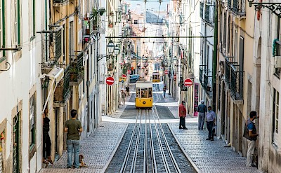 Tramlines in Lisbon, Portugal. Unsplash@Andre Lergier