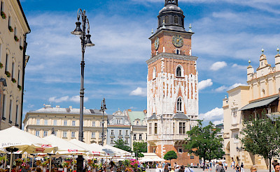 Brick Gothic architecture in Old Town Square, Krakow, Poland. Flickr:Davis Staedtler
