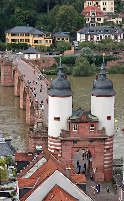 Bridge & gate in Heidelberg, Germany. ©TO