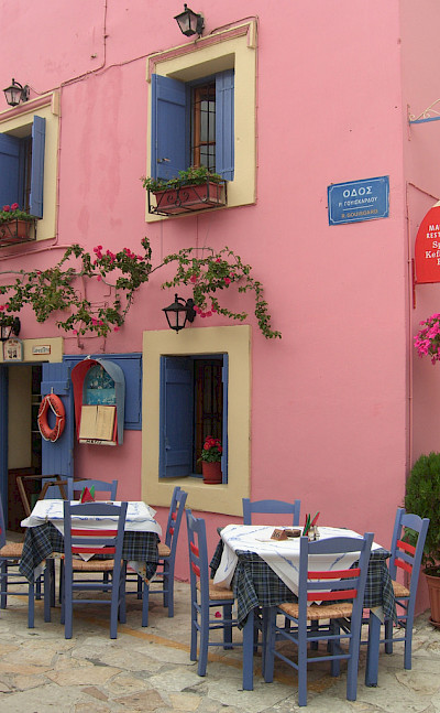 Restaurant in Fiskardo on Cephalonia (also Kefalonia) Island in Greece. Flickr:Spiros Vathis