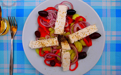 Salad on Paxos Island in Greece. Flickr:Smoobs