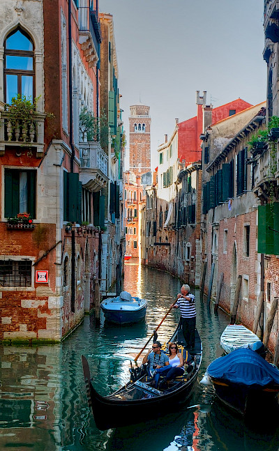 Gondola ride in Venice, Veneto, Italy. ©Hollandfotograaf