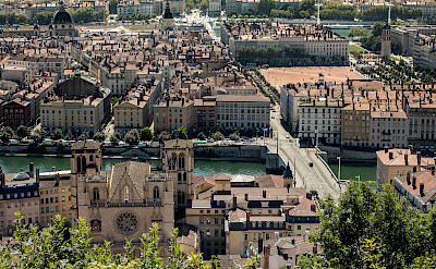 Lyon lies at the confluence of the Saone and Rhone Rivers, France. Flickr:Sandrine Neel