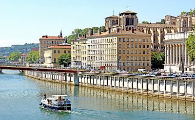 Scenic view of Lyon along the Saone River, France. Flickr:Dennis Jarvis