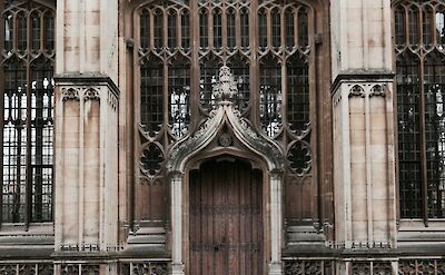 Entrance to the Divinity School, Oxford, England. Unsplash:May Gauthier