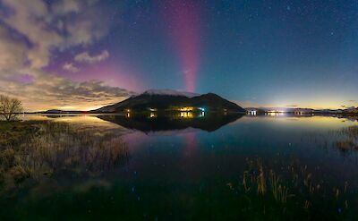 Purple, blue and yellow skies over Lake Bassenthwaite, Lake District, England. Unsplash:Jonny Gios