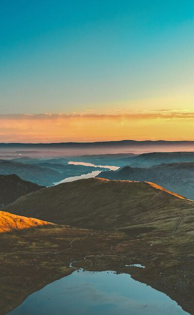 Sunset in Keswick, Lake District, England. Unsplash:Jonny Gios