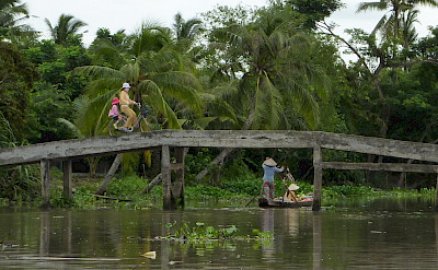 Biking and boating the Mekong Delta in Can Tho, Vietnam. Photo via Flickr:Ronan Crowley 
