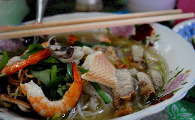 Fish noodle soups define the Mekong Delta region in Vietnam. Photo via Flickr:Alpha