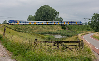 Bike paths and trains in Culemborg, Gelderland, the Netherlands. Flickr:Rob Dammers