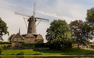 Windmill in Culemborg, Gelderland, the Netherlands. Wikimedia Commons:Michielverbeek