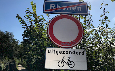 Bike sign in Rhenen (no vehicles except bikes allowed!), the Netherlands. Photo by Hennie