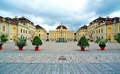 Courtyard of Ludwigsburg Palace, Ludwigsburg, Germany. Wikimedia Commons:Gregorini Demetrio