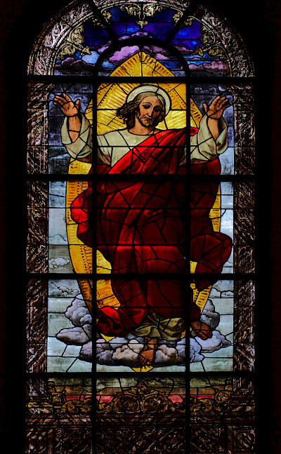 Stained glass in Providenzkirche, Heidelberg, Germany. Flickr:stanze