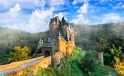 Landmarks of Germany - medieval Cochem town, famous for Rhine river cruises