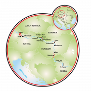 Danúbio no Primadonna: Passau, Belgrado e Viena Mapa